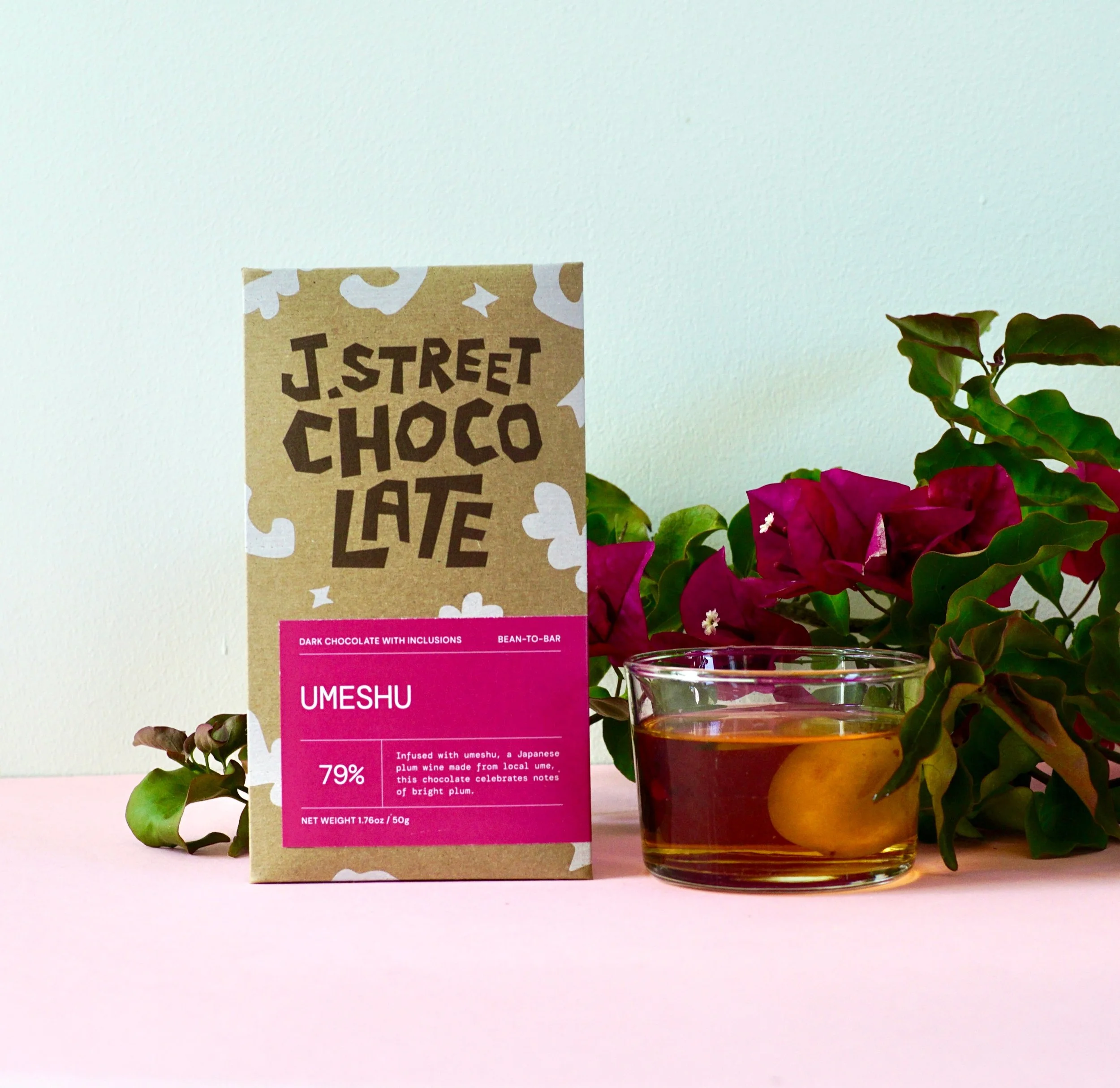 A year ago I made umeshu, a Japanese plum wine, made from local unripe ume plums and rock sugar. Over the year, the slow extraction brings out the flavors of the green plums and matures to a beautiful balanced drink with layers of depth. I thought it