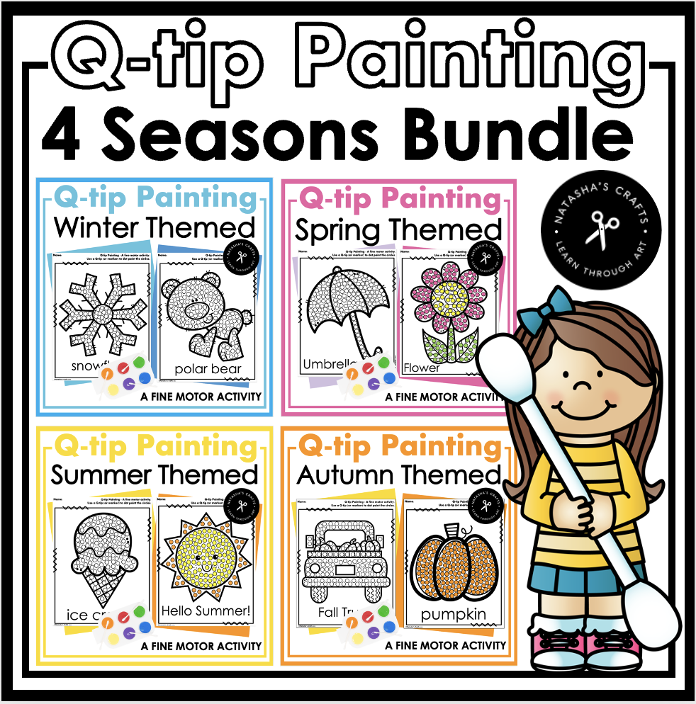 Q tip Painting Back to School Dot Day Kindergarten Fine Motor ...