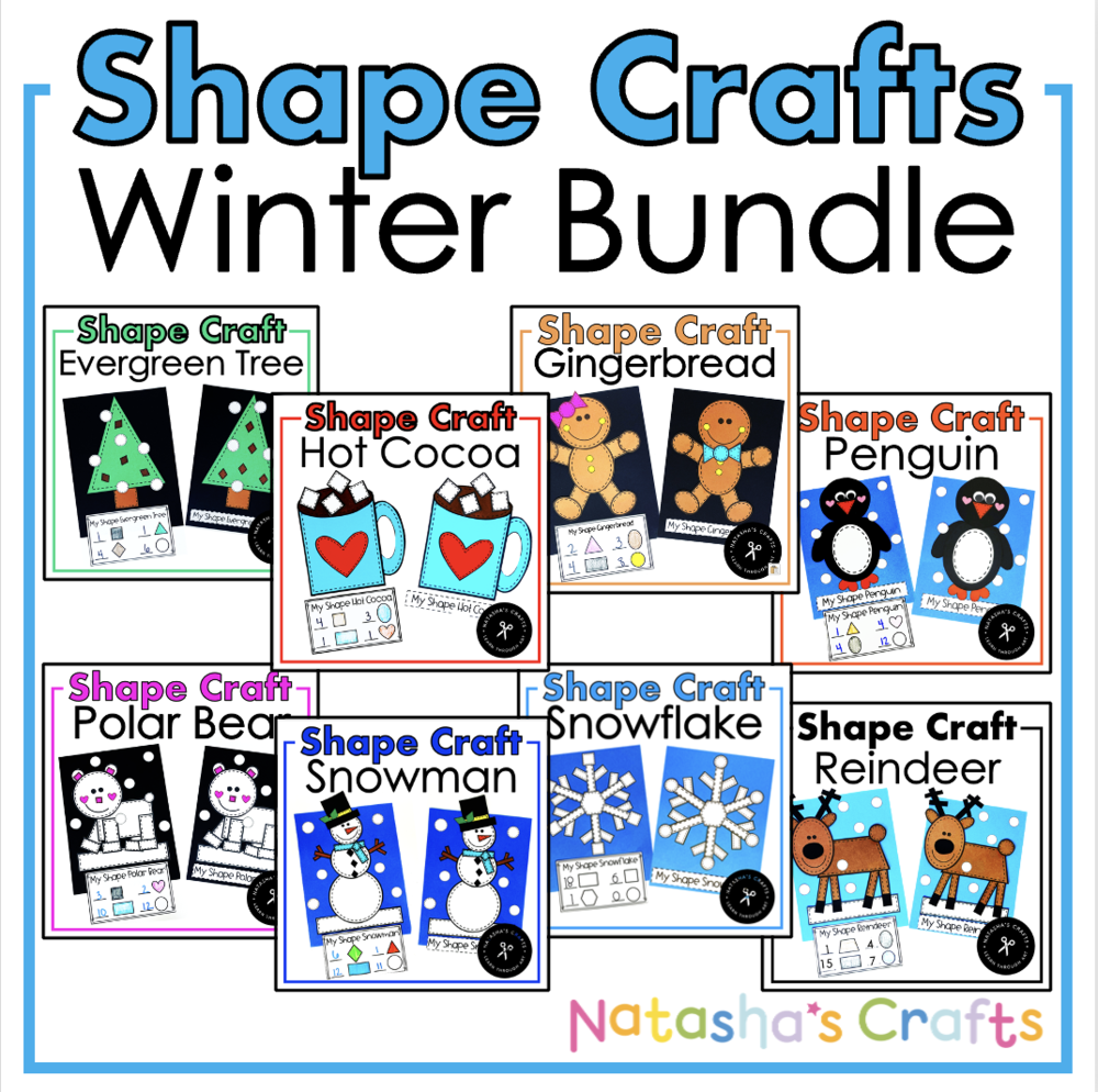 Winter Shape Crafts Bundle — Natasha's Crafts