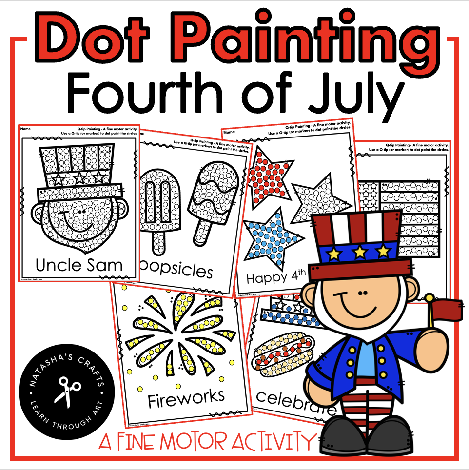 Dot Painting 4th of July — Natasha's Crafts