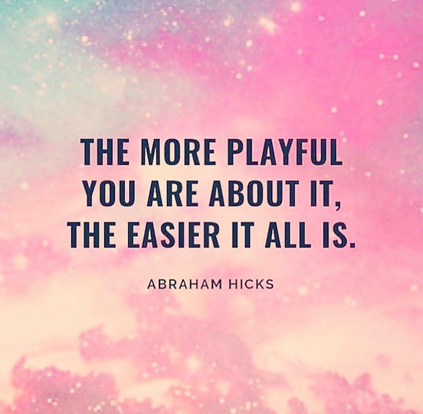 Isn&rsquo;t the WHY for all of it, to experience more Joy? More of yourSelf as the fullness of who you are?

Well then, why not just focus your attention on joy from the get-go? Seeking the joy while doing anything is seeking more of YOU in this prec