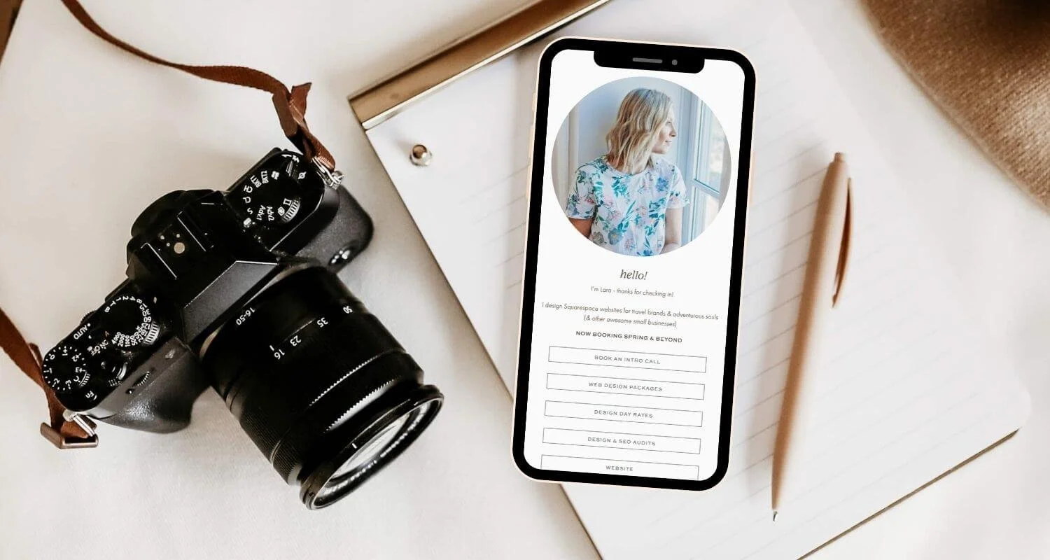 How to Make a Custom Link in Bio (linktree) on your Squarespace Website
