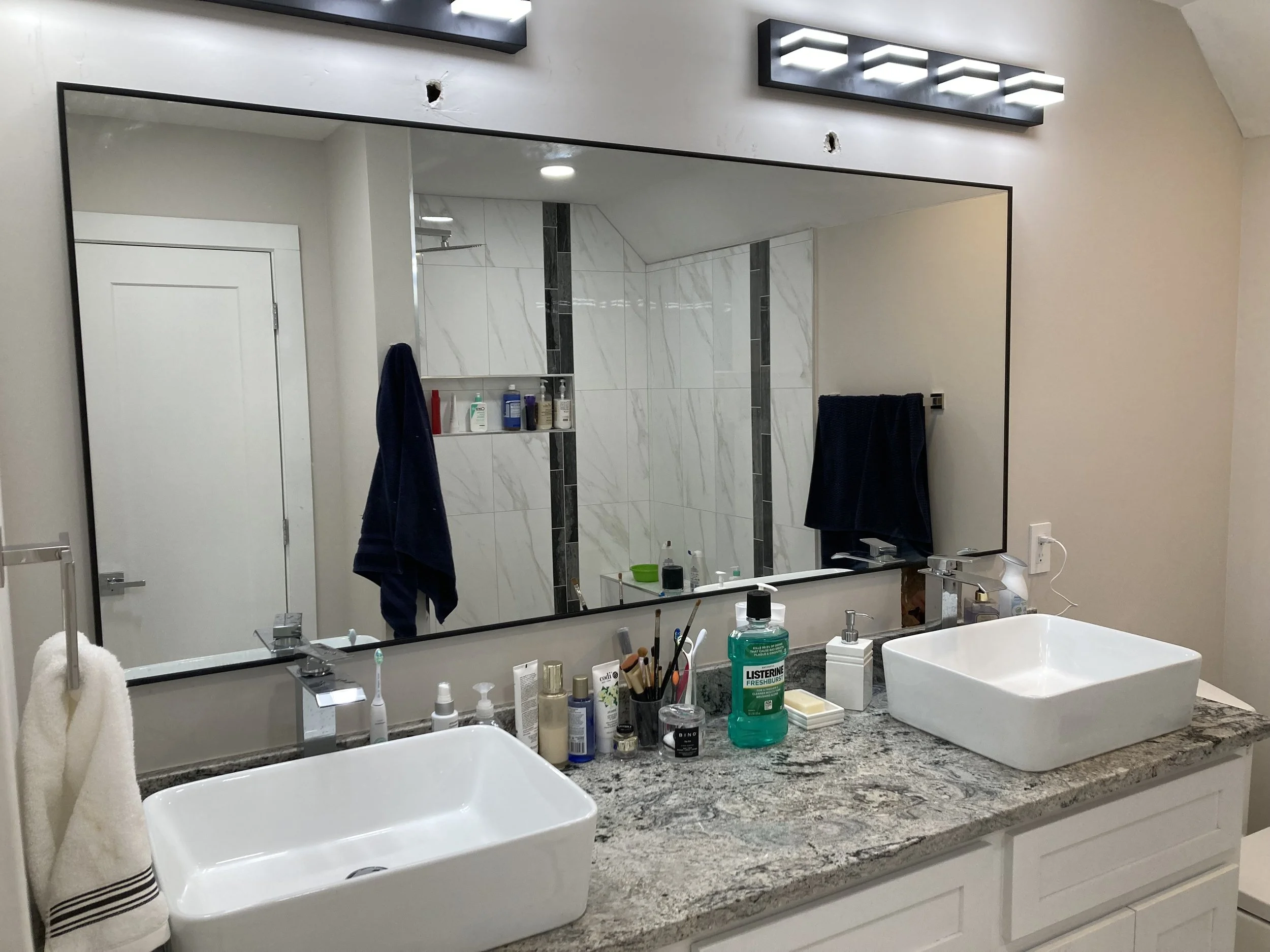 Bathroom Mirror Install