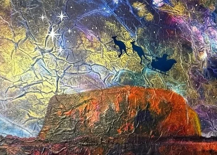 Australian Outback - Uluru Christmas Design (4-card pack/postage included*)