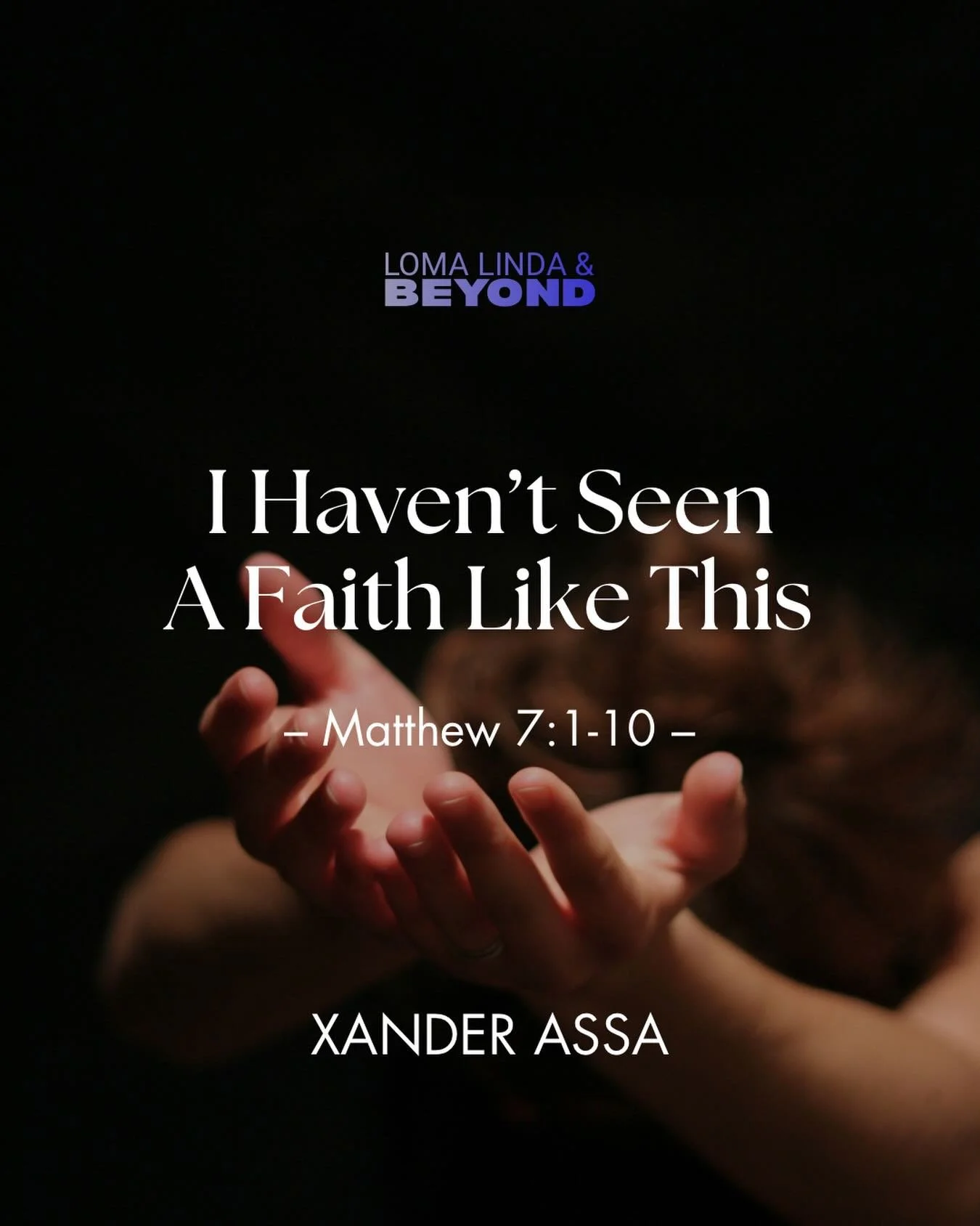 Join us for week 3 of Loma Linda &amp; Beyond sermon series with a message by @xander_13