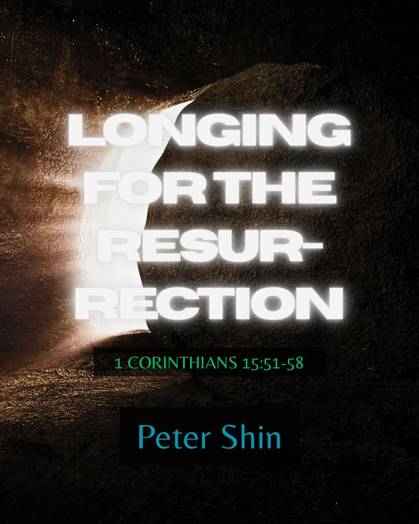 We welcome LLKC&rsquo;s Senior Pastor Peter Shin as he delivers a message for us about longing hope of resurrection!