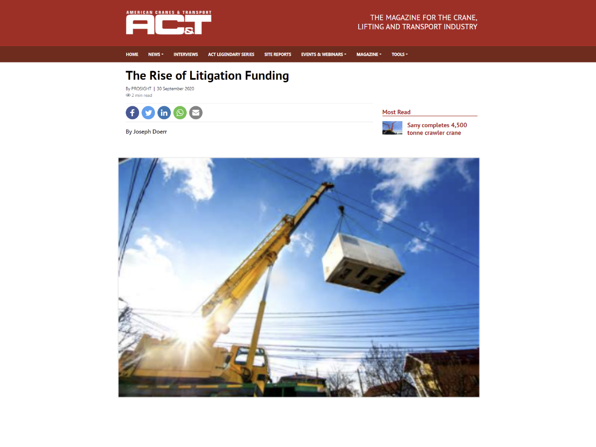 The Rise of Litigation Funding
