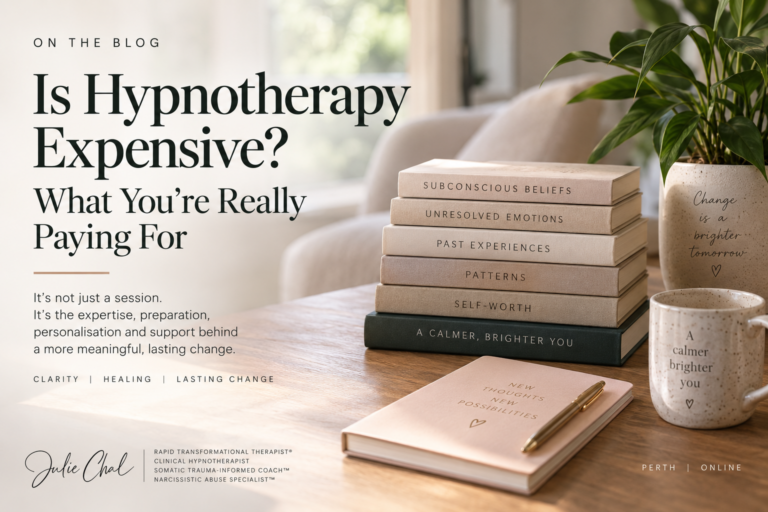 Is hypnotherapy expensive? RTT® and clinical hypnotherapy in Perth with Julie Chal