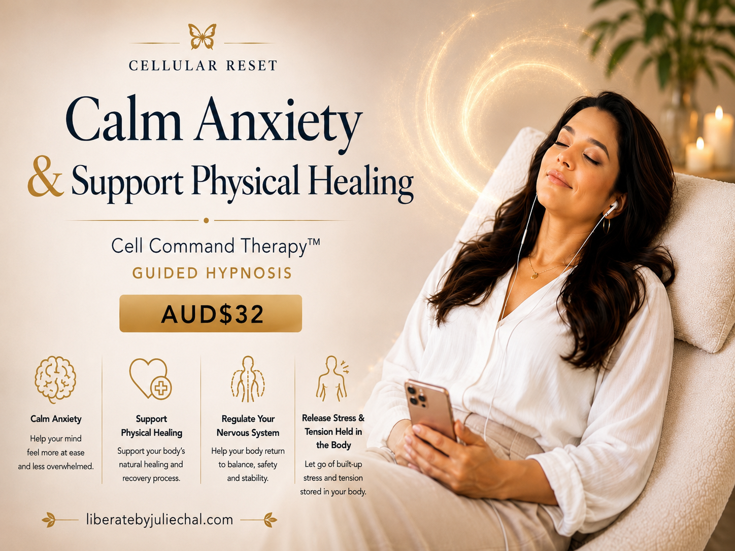 Calm Anxiety & Support Physical Healing Hypnosis Audio