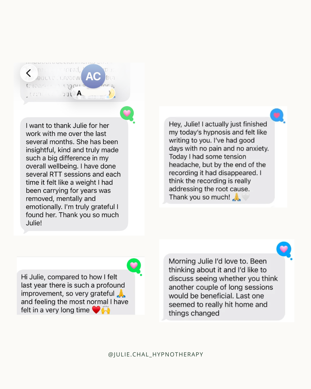 Various Testimonials