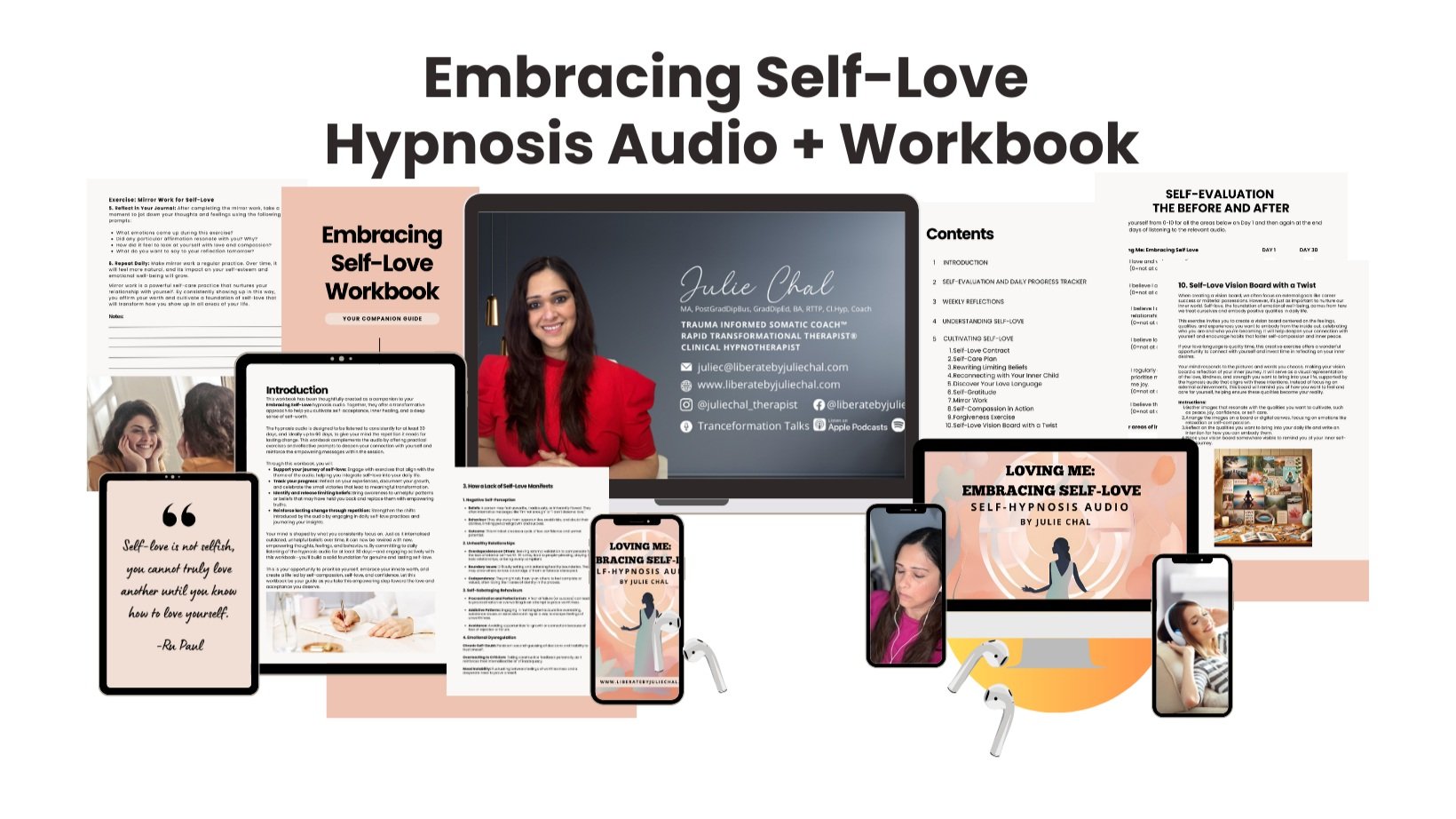 Embracing Self-Love Hypnosis Audio and Workbook