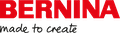 Das Bernina Logo mit rotem Text auf weißem Hintergrund.