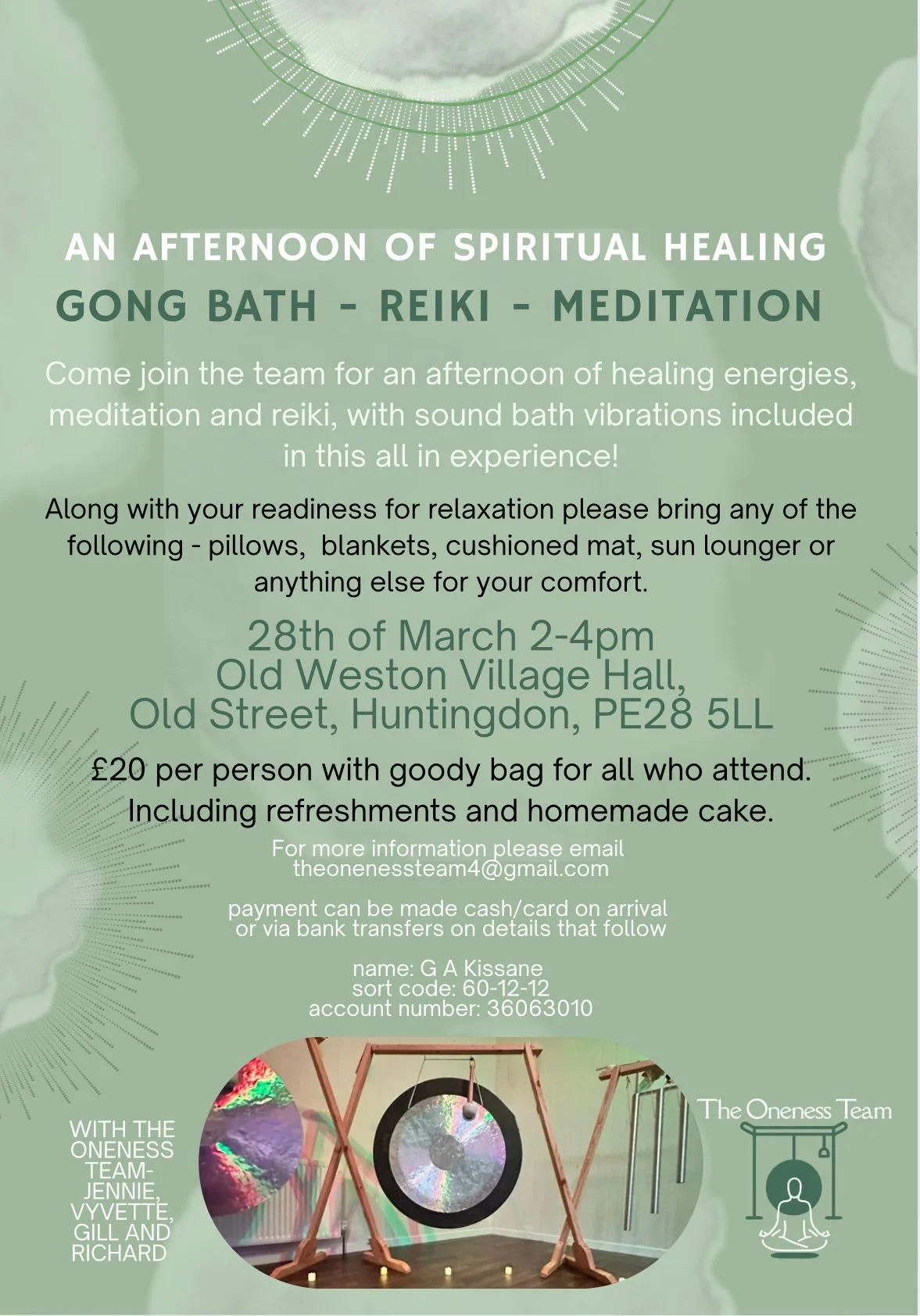 Gong Bath - Reiki - Meditation @ OWVH