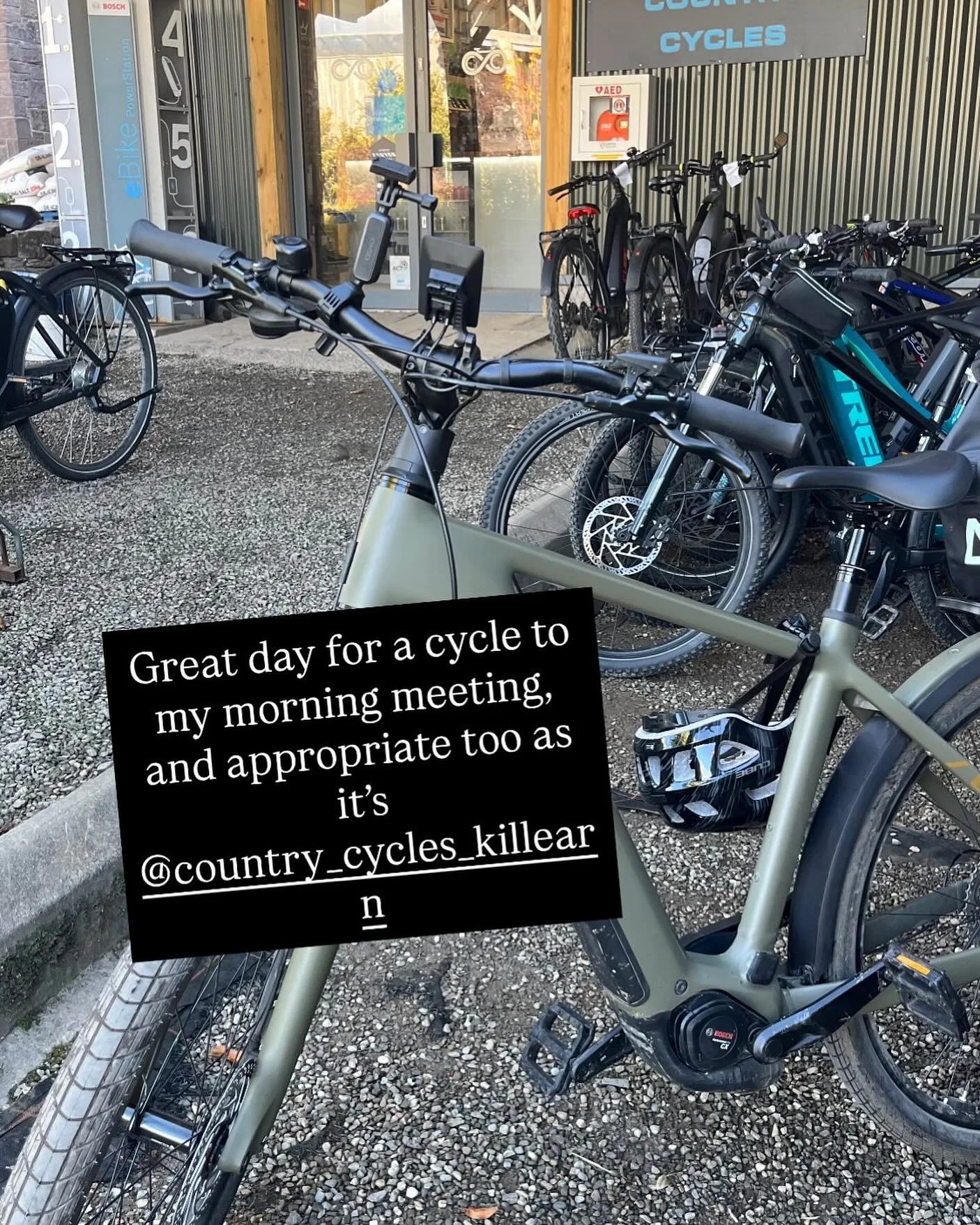 Perfect cycling weather for today&rsquo;s meeting @country_cycles_killearn