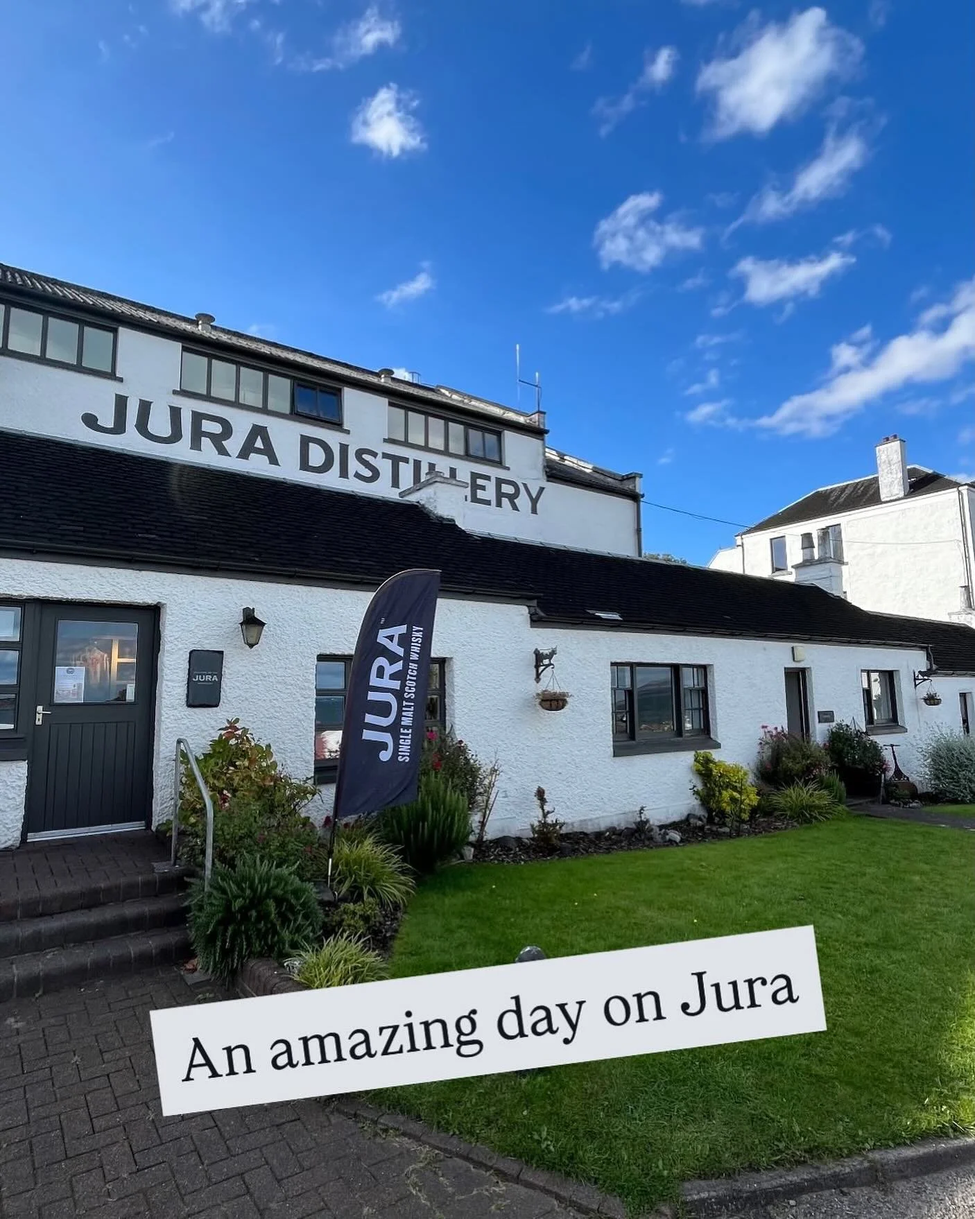 A bumpy journey here, blustery but warm and a nice visit to @jurawhisky