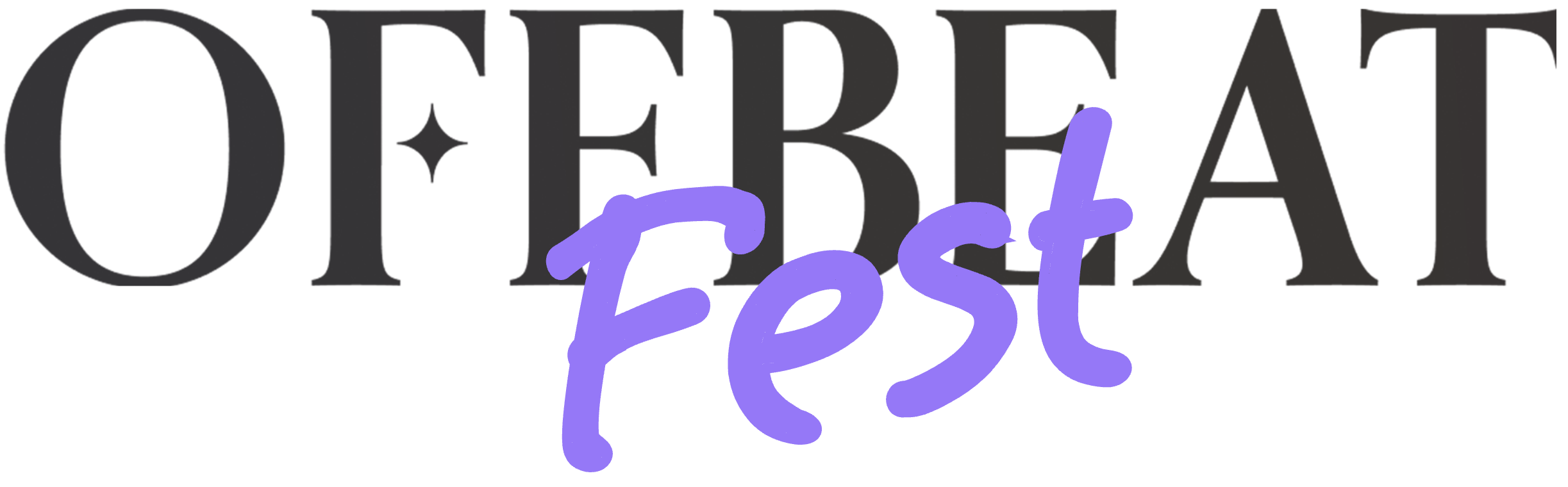 Text logo that reads 'OFFERBEAT' in large black letters, with the word 'Test' handwritten in purple overlaid on top.