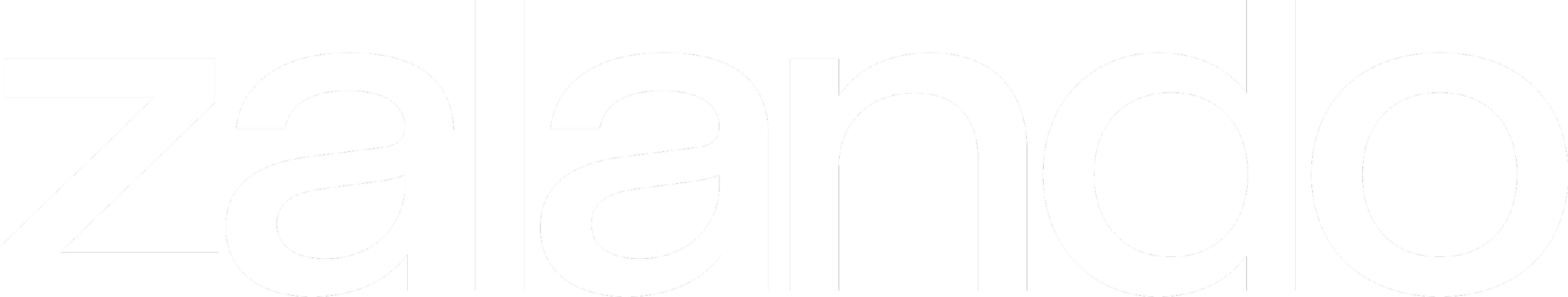The word 'Zalando' in bold white font on a black background.