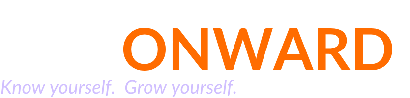 Logo with the words "Path Onward" and the tagline "Know yourself. Grow yourself."