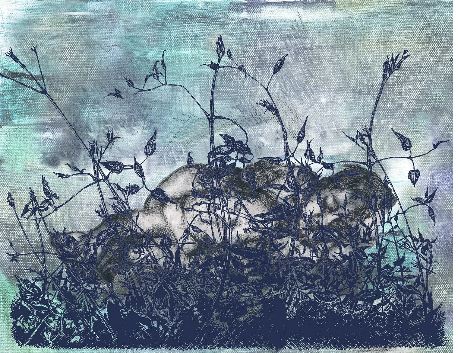 Babe in the wood - digital collage