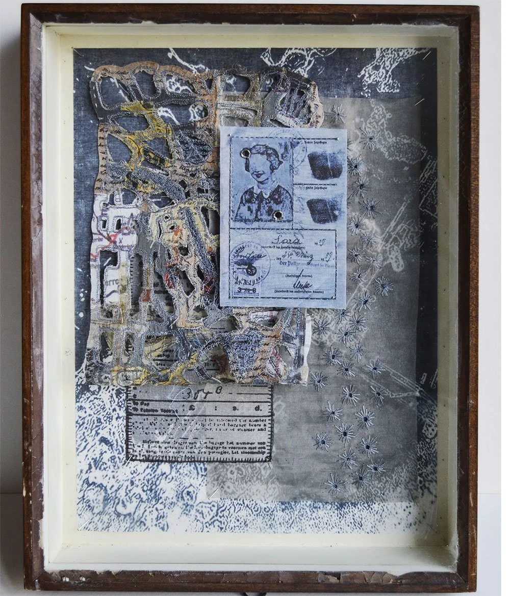 Journey - Textile collage response for mending Revealed exhibition