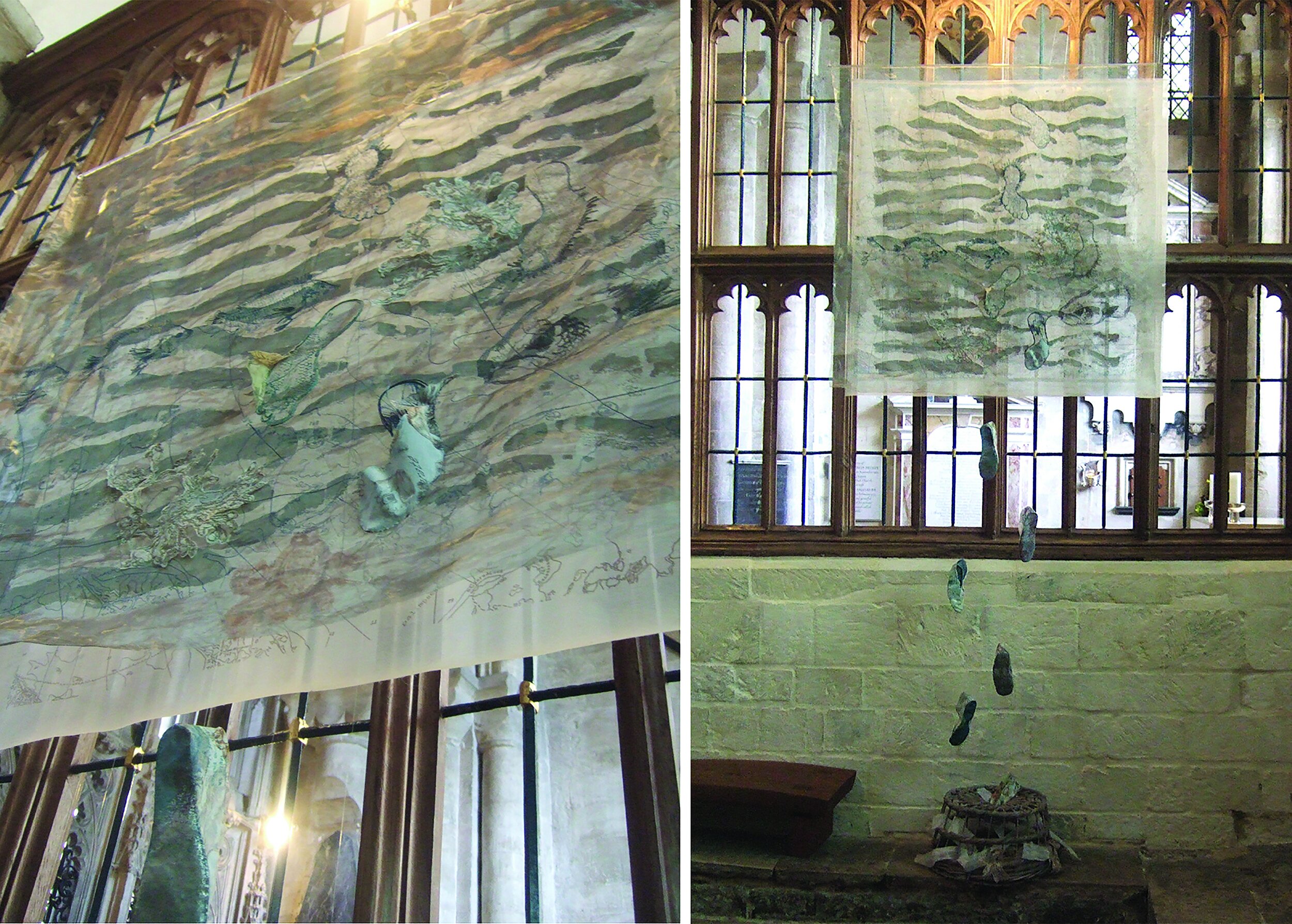 Tracks in Time - Fisherman's Chapel (Winchester Cathedral) site specific for 10 Days Chalk biennial. 