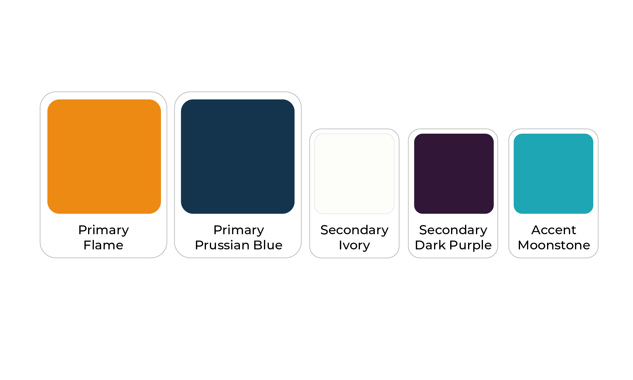 Ginger fire jewellery - colour palette