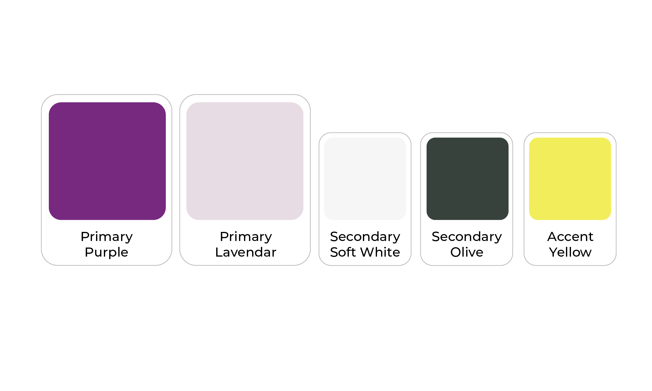 Colour palette - purple and yellow