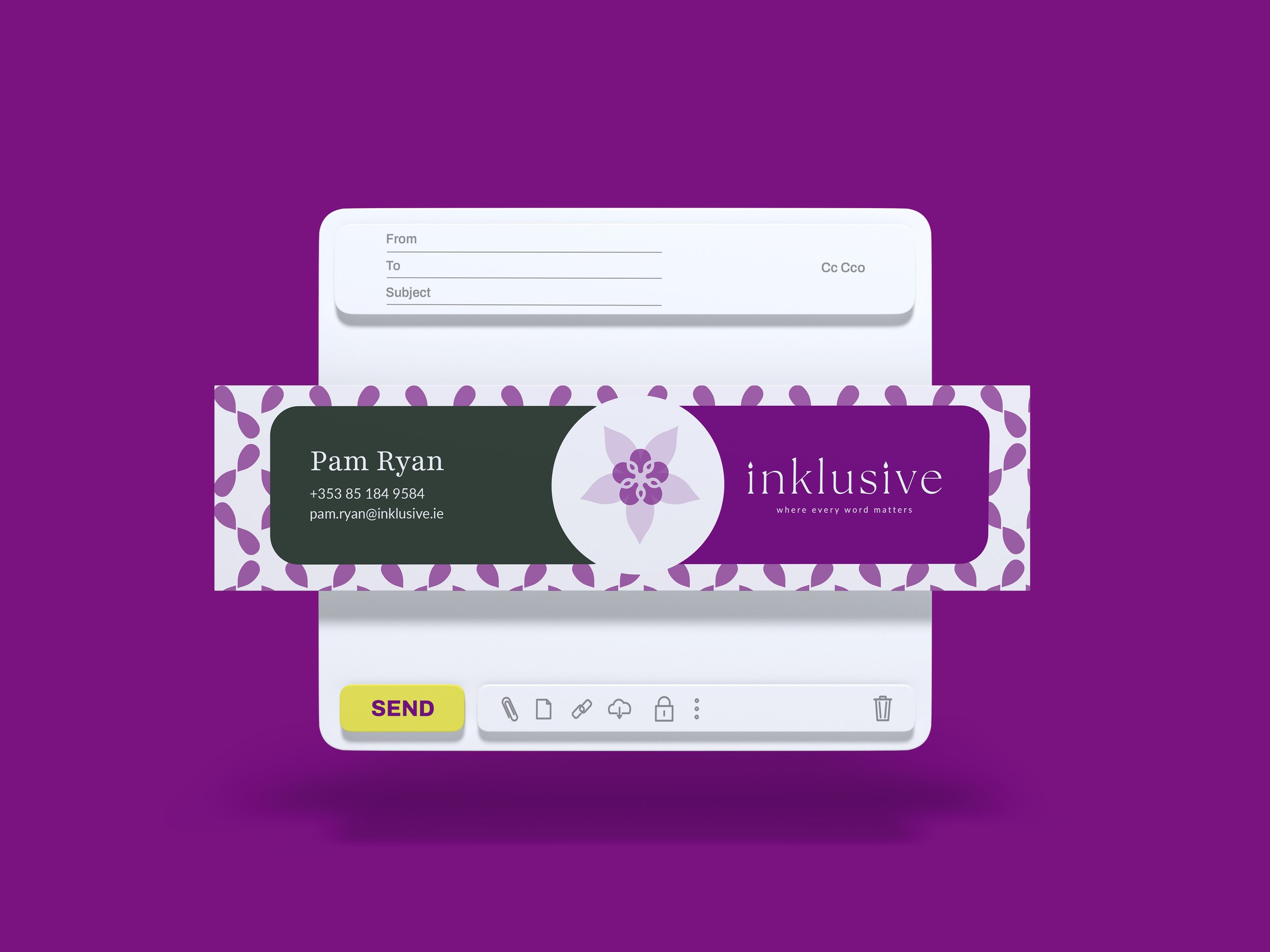 INKLUSIVE Email signature, logo design