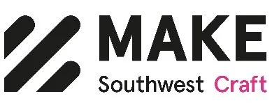 Logo with black diagonal lines, the word 'MAKE' in bold, 'Southwest' underneath, and 'Craft' in pink.