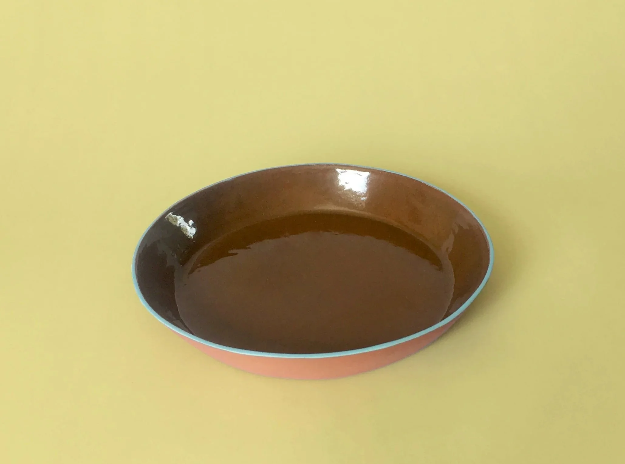 Round Terracotta Serving Dish.