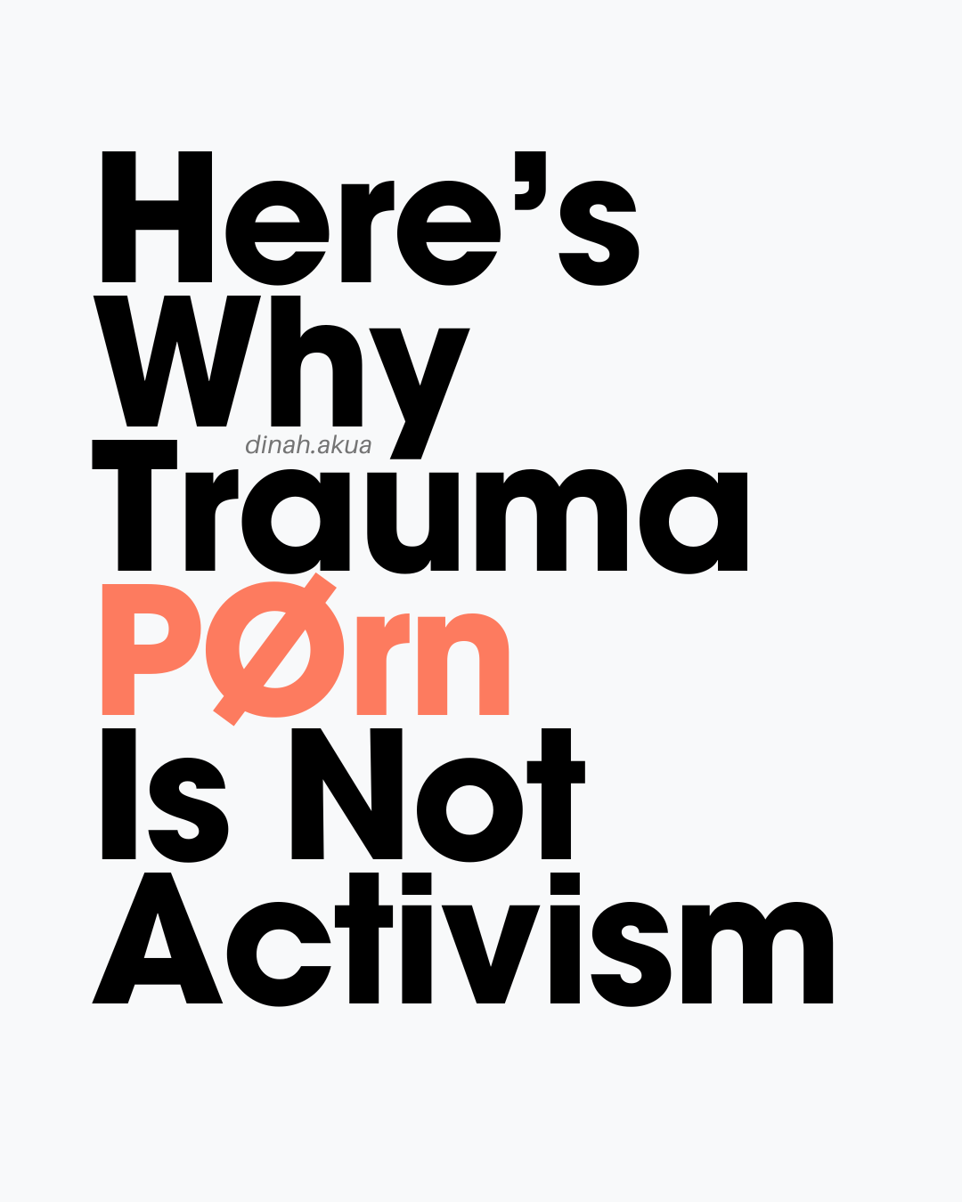 Trauma Porn Is Not Activism