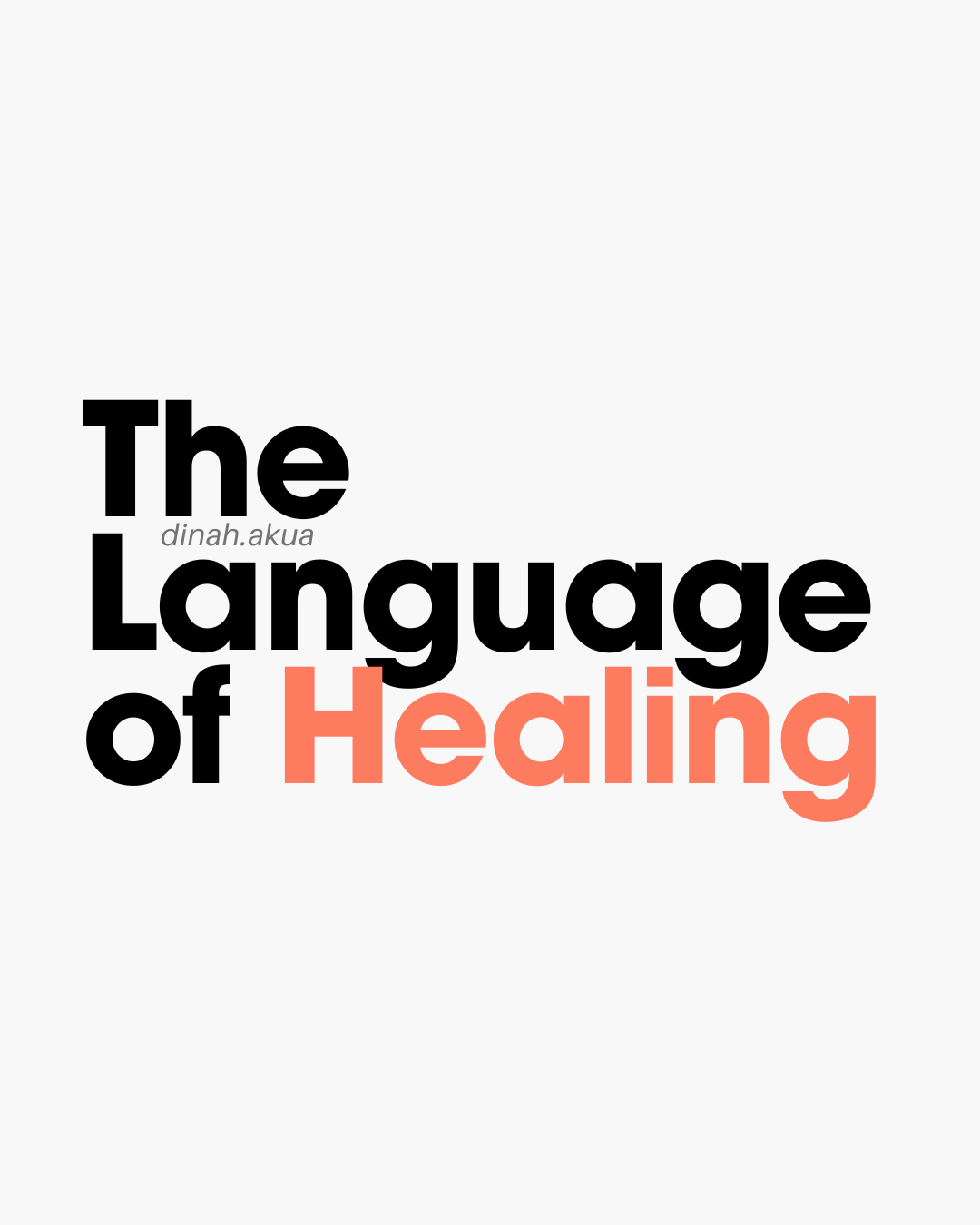 The Language of Healing