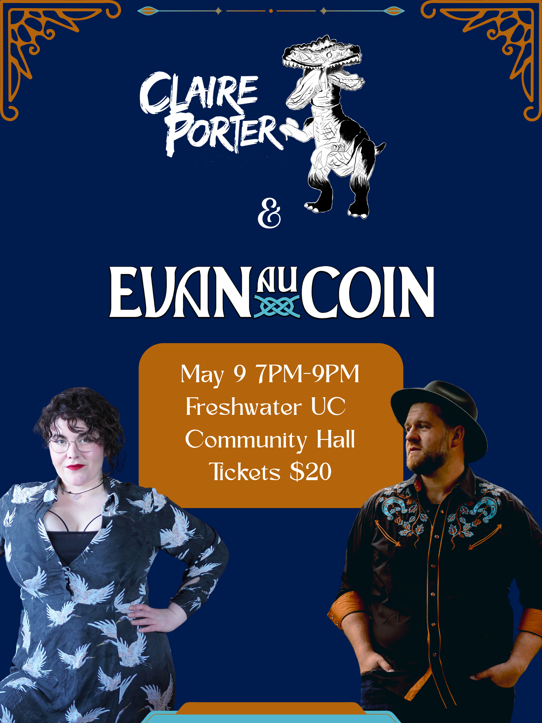 Claire Porter and Evan AuCoin at the Freshwater UC Community Hall