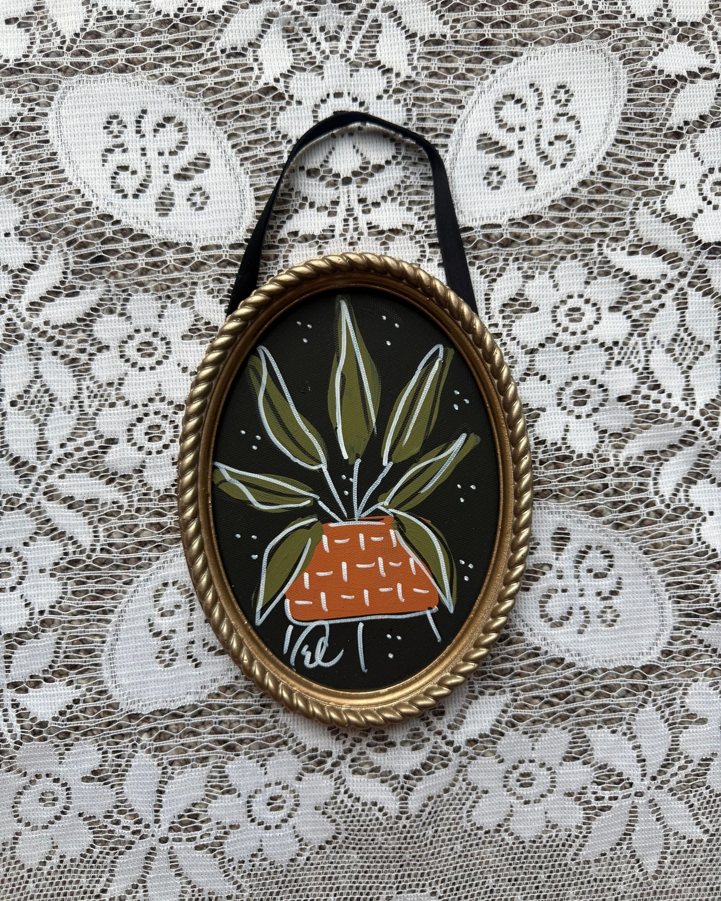 5x7 " Leaf me alone" original