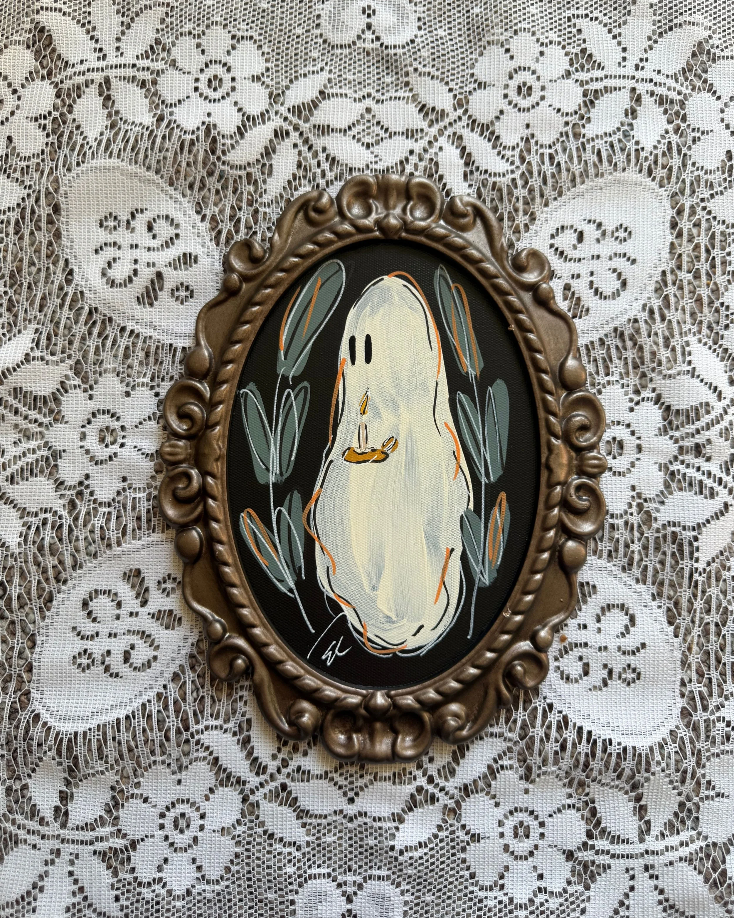 8x10"Candle with care " Original