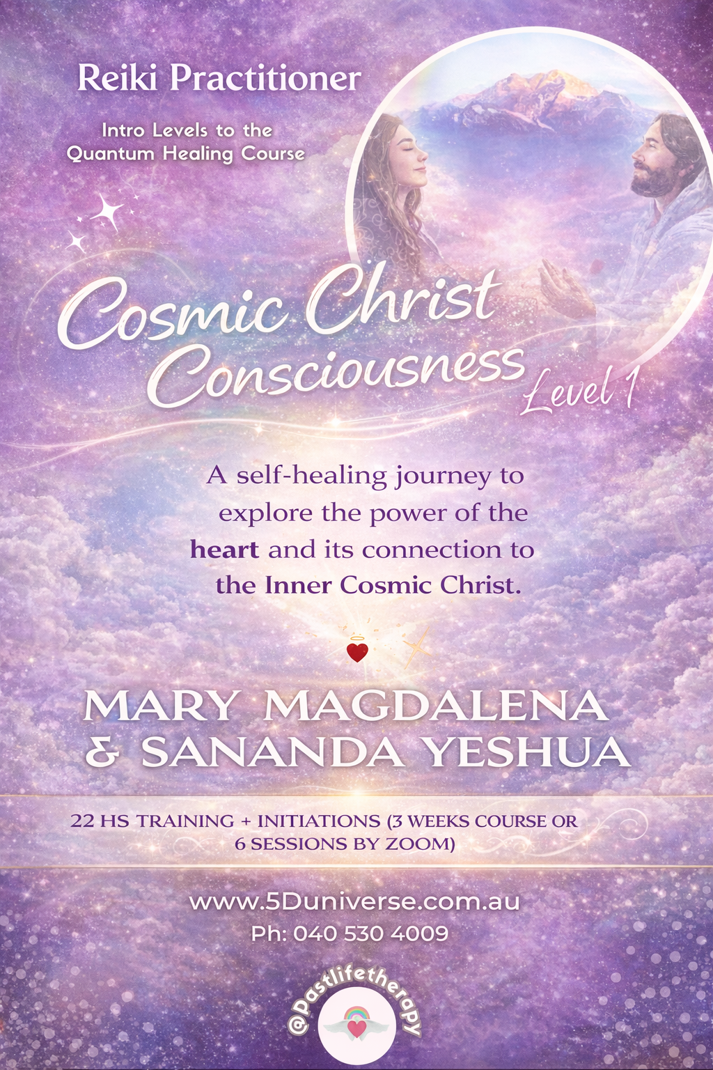 Cosmic Christ Reiki + Ka initiations |  Learn to Balance the Feminine & Masculine Energy within your DNA -  ( Practitioner Level 1 )