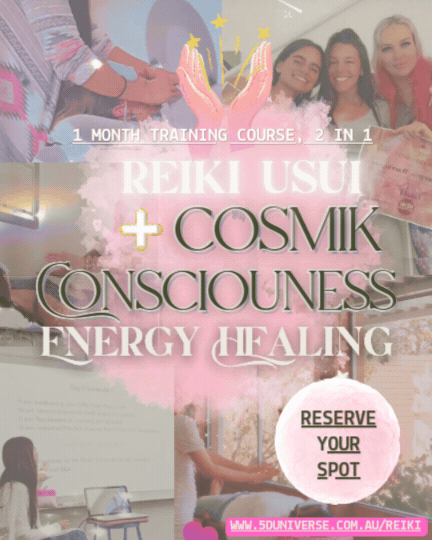 Reiki Usui + Cosmic Consciousness Reiki + Ka initiations |  Learn to Balance the Feminine & Masculine Energy within your DNA -  ( Practitioner Level 1 )