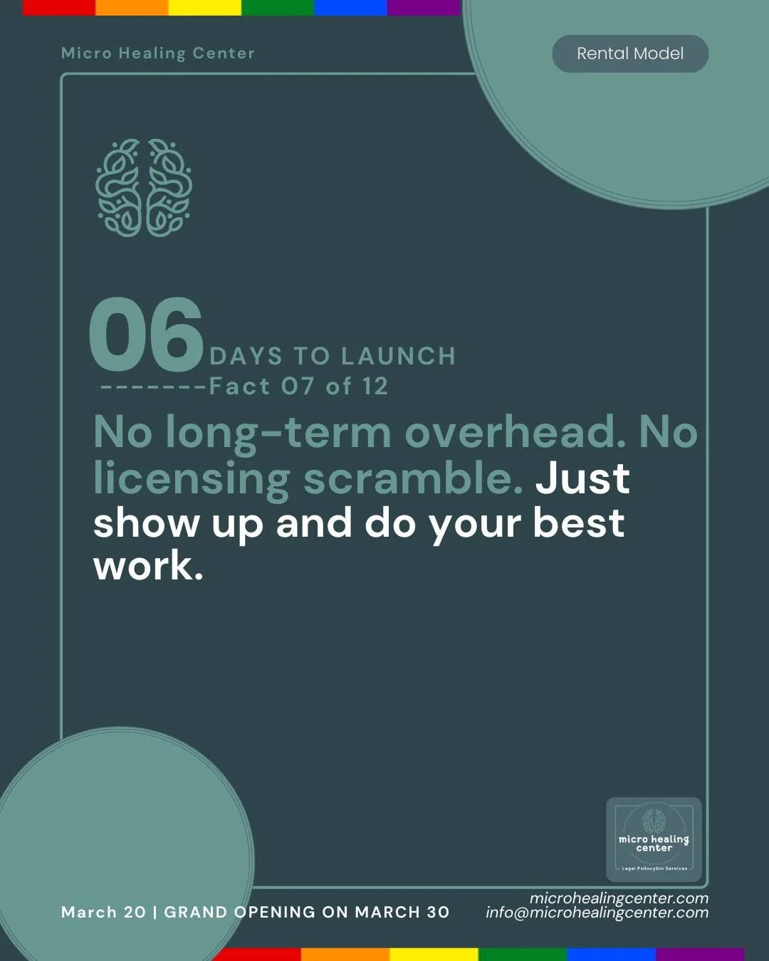 Six days out. Let us talk about what solo practice actually costs before we ever talk about what renting a space costs.

There is the time spent sourcing a compliant location. The overhead of maintaining it. The regulatory tracking. The security requ