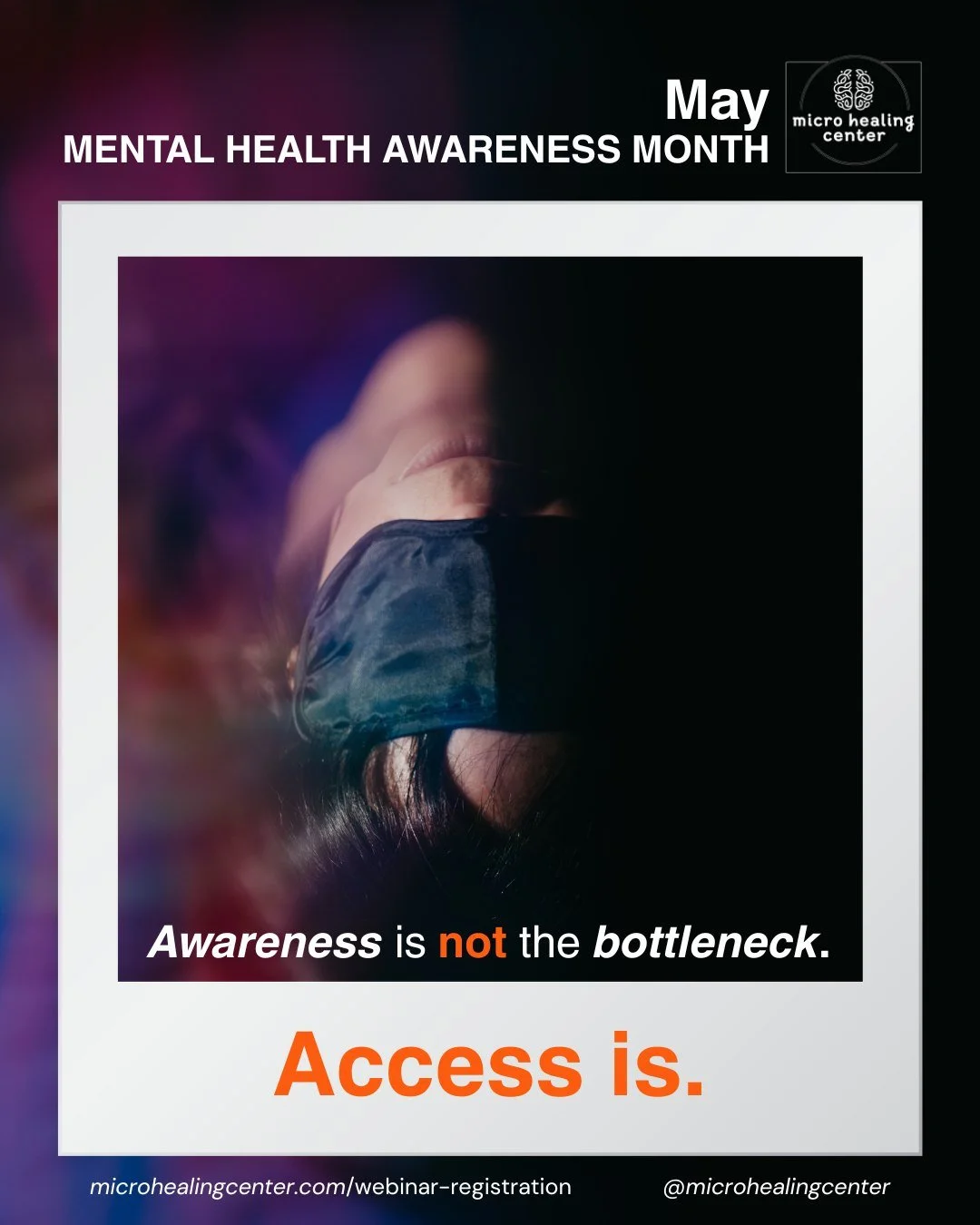 May is Mental Health Awareness Month.
 
 Awareness is not the bottleneck. Access is.
 
 We built Micro Healing Center for people in midlife who are not in crisis but are at a threshold. People asking real questions about meaning, integration, and wha