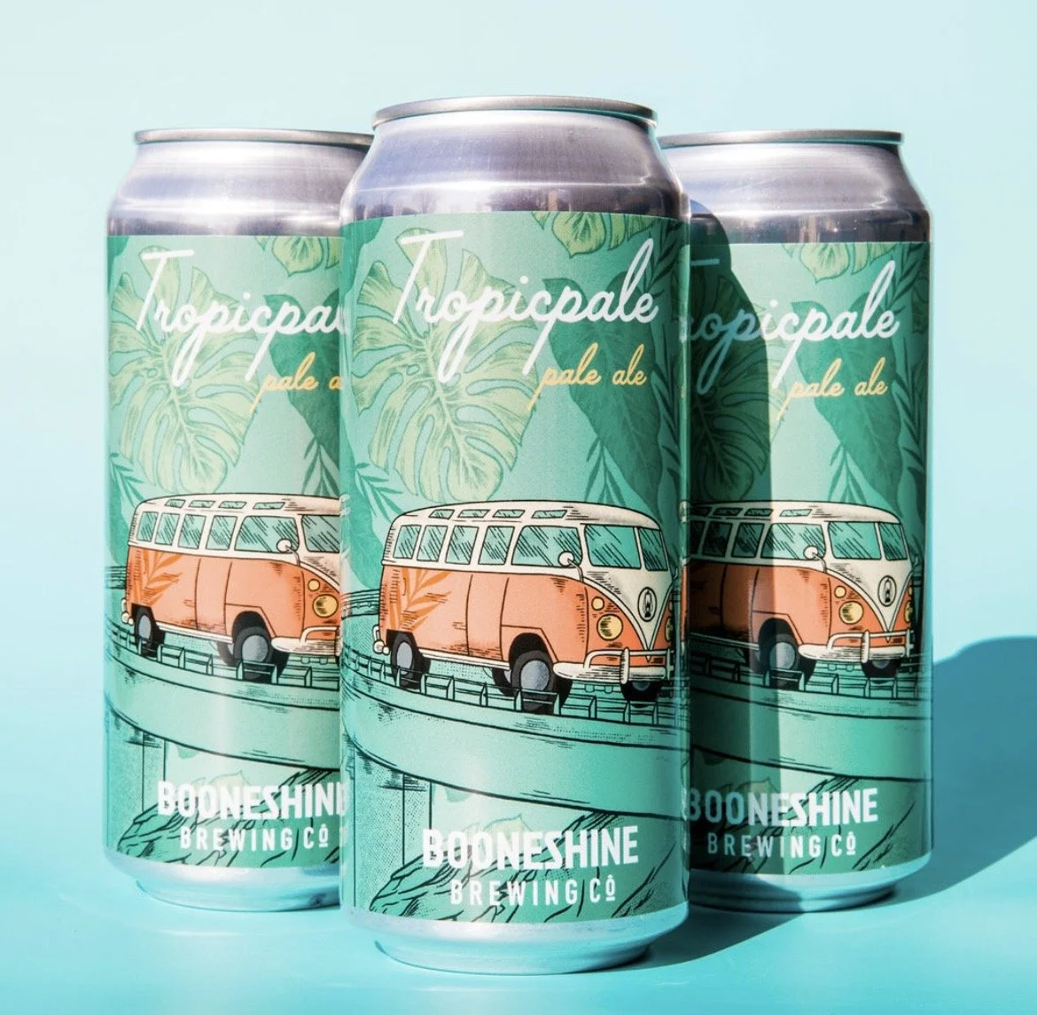 Tropicpale ale can design for Booneshine Brewing