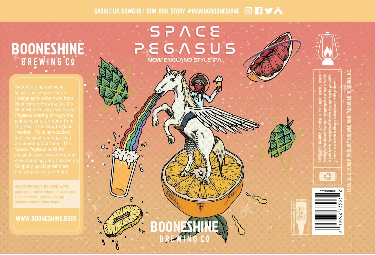 Space Pegasus can design and layout for Booneshine Brewing