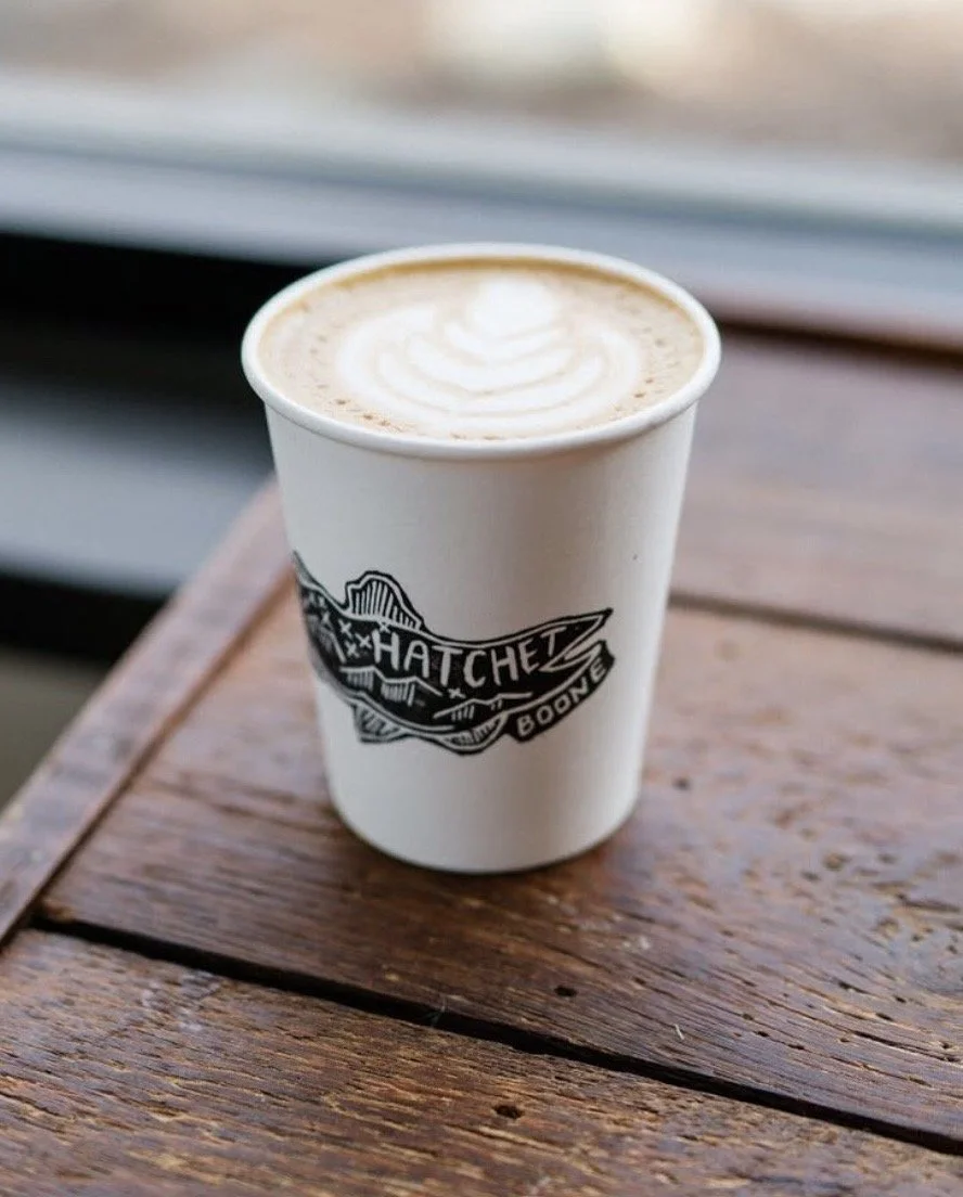 Stamp design and lettering for Hatchet Coffee
