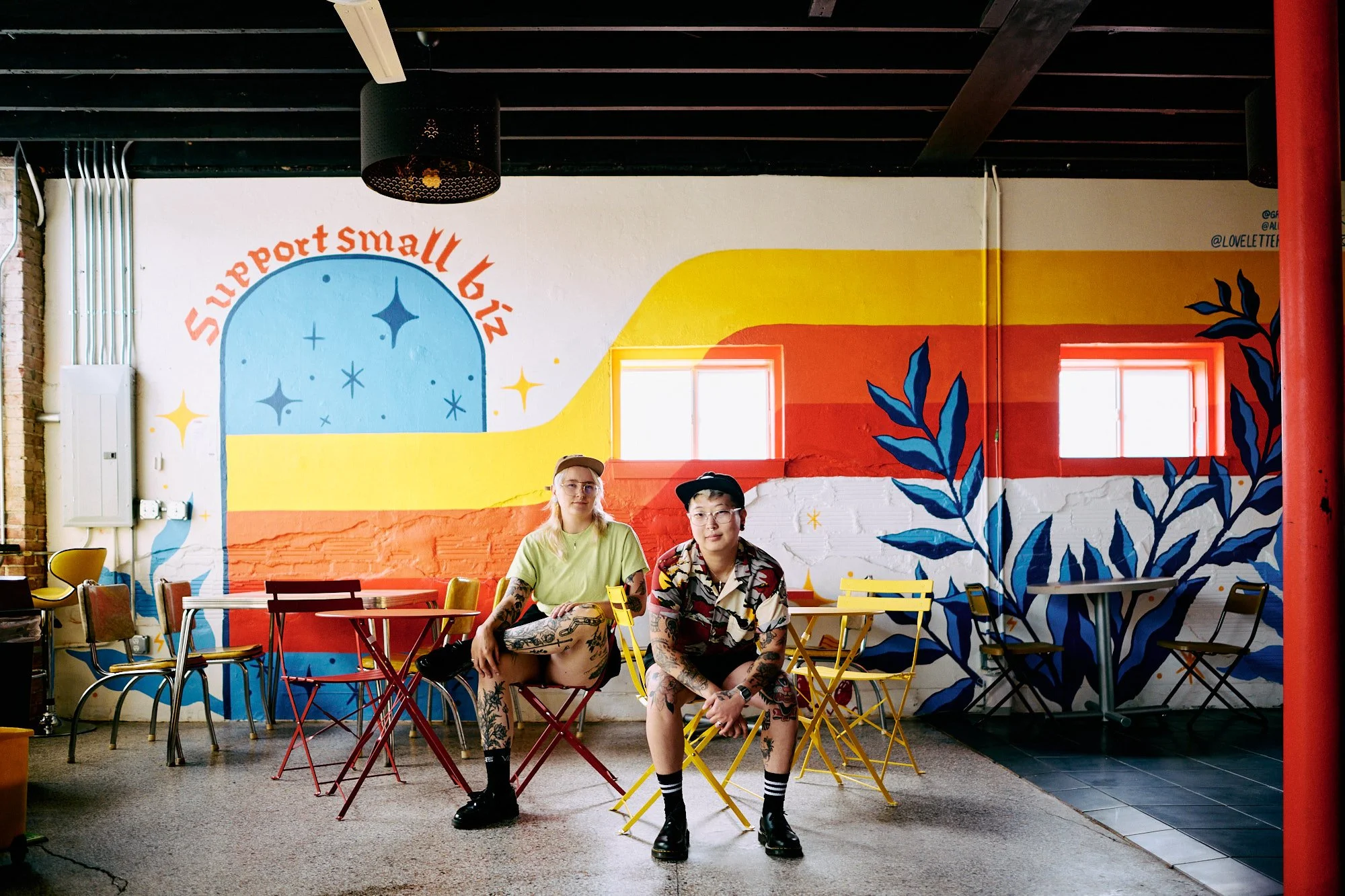 Mural work for Cafe Ca Phe, Photo: Travis Young