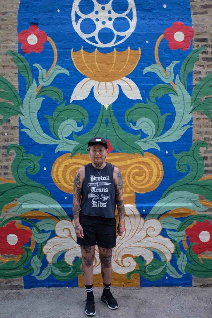 Mural for the outdoor patio at Music Box Theater in Chicago