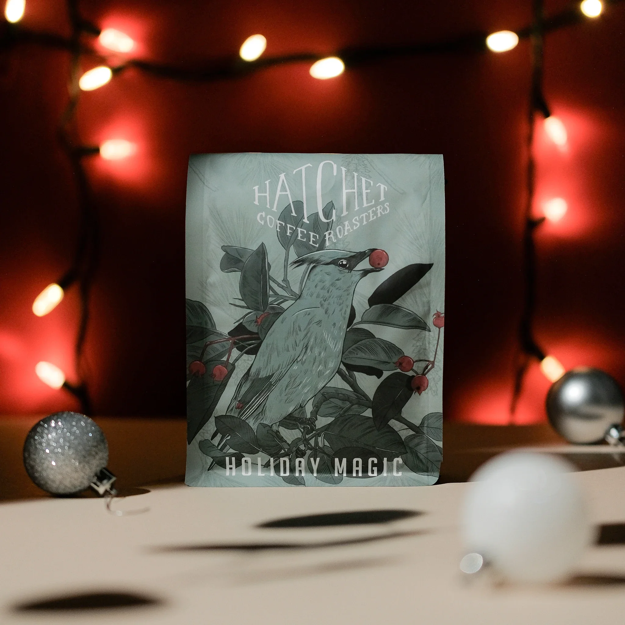 Holiday Magic V2 bag design and layout, photo: Alan Garvick for @hatchetcoffee