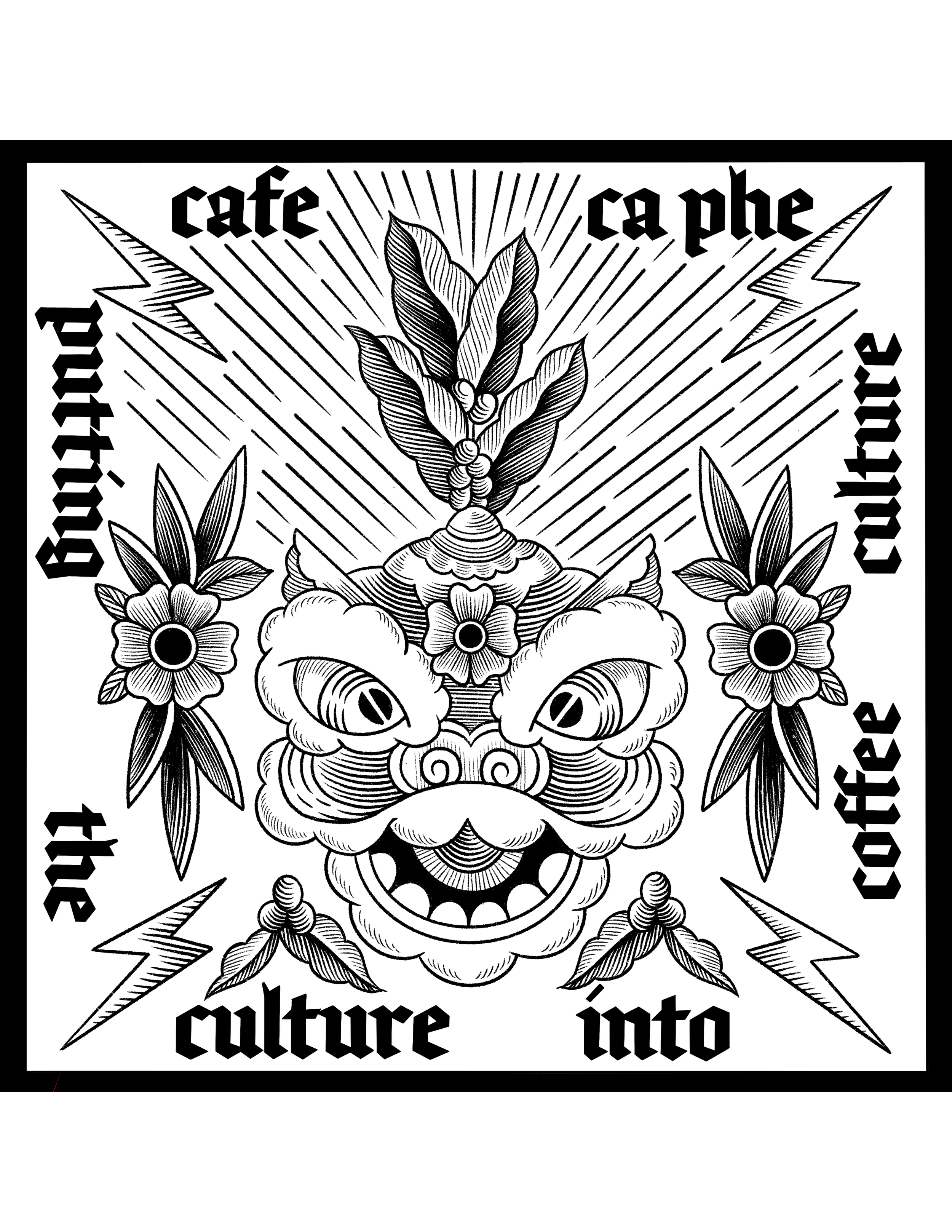 Bandana design for Cafe Ca Phe in Kansas City, Missouri