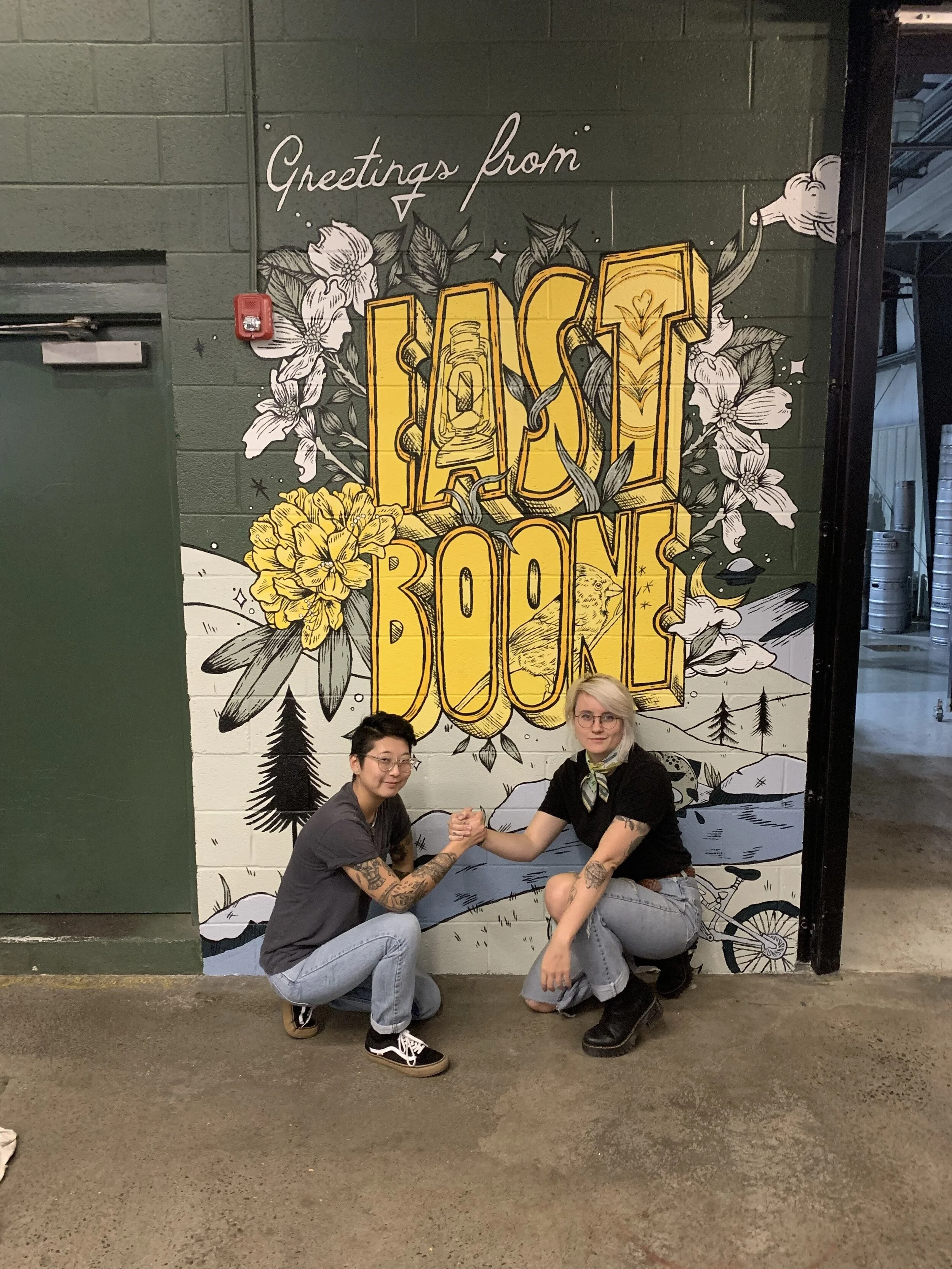 East Boone mural for Booneshine Brewing 