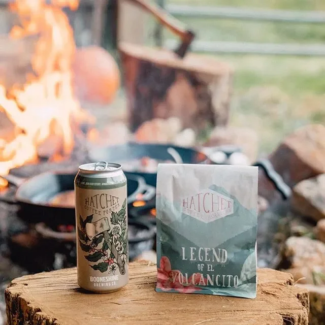 Hatchet Coffee Porter and the blend that makes the porter. Photo: Alan Garvick