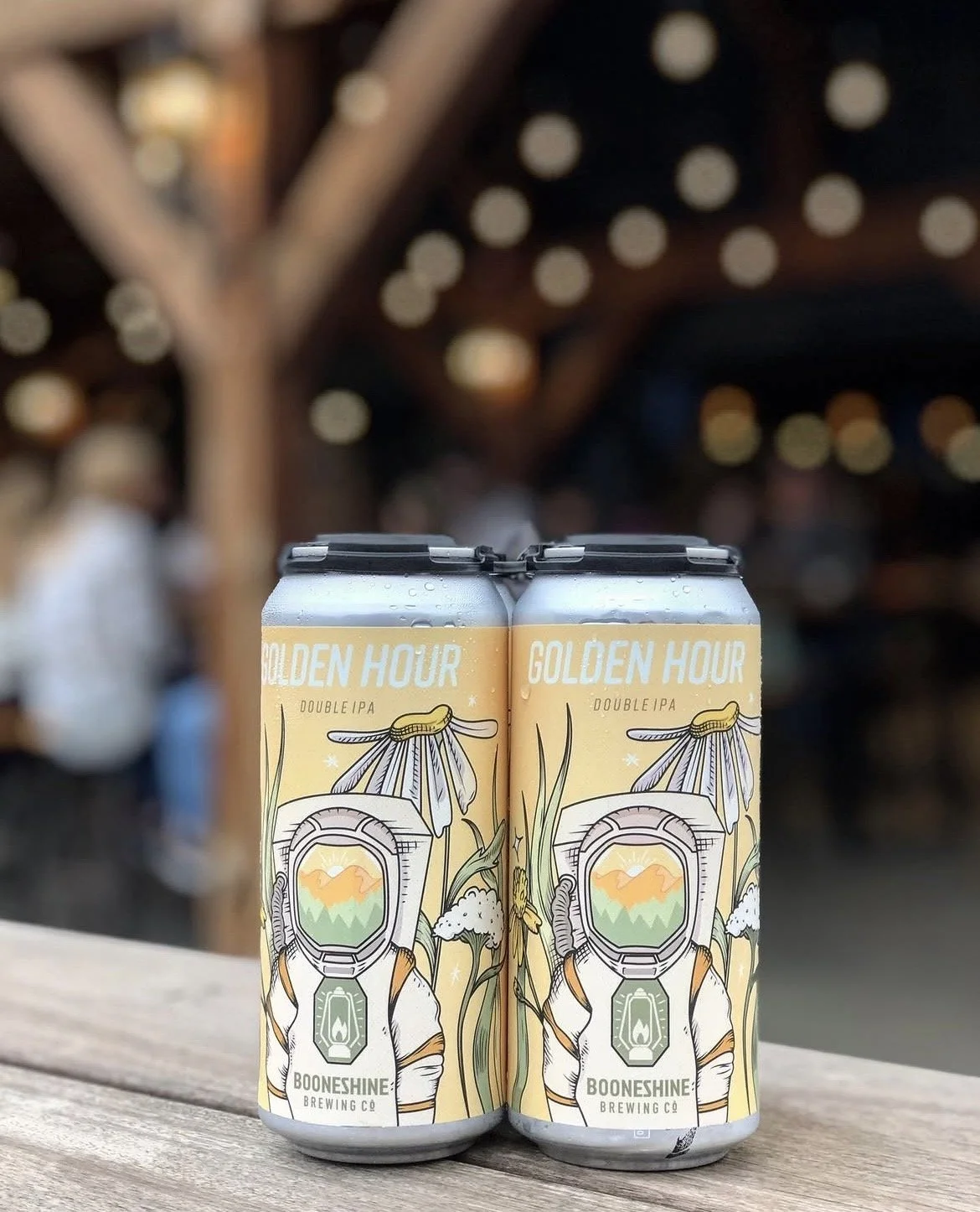Golden Hour can design and layout, Booneshine Brewing