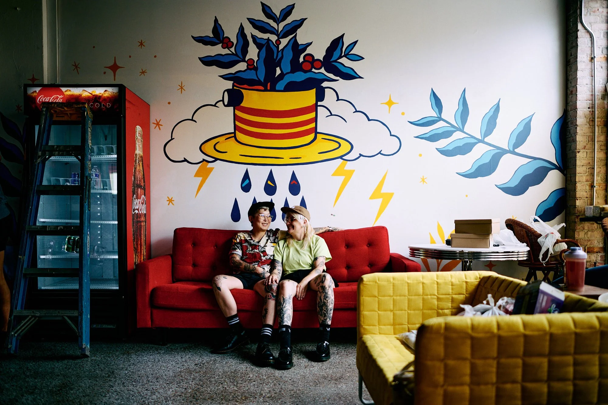 Mural work for Cafe Ca Phe, photo: Travis Young